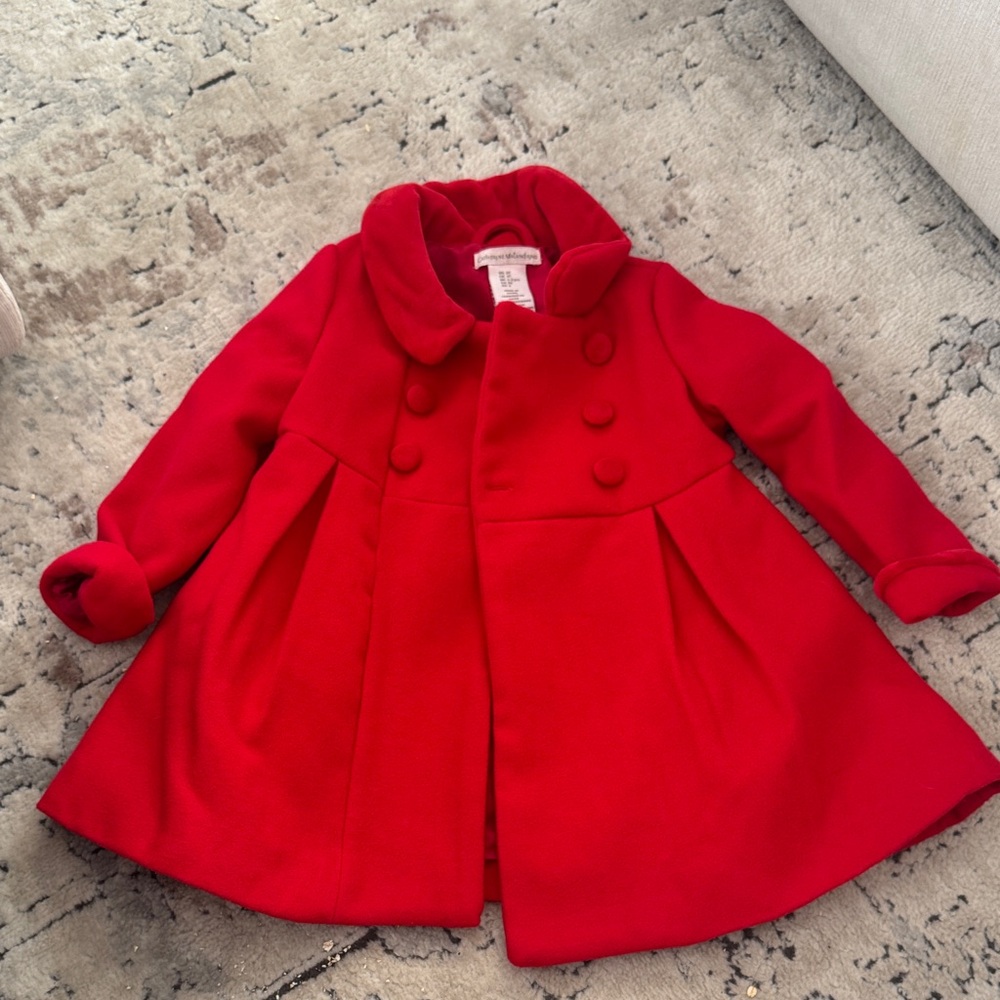 Toddler 2T Red pea coat